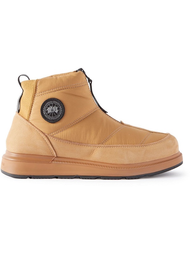 Photo: Canada Goose - Crofton Leather-Trimmed Quilted Shell Boots - Brown