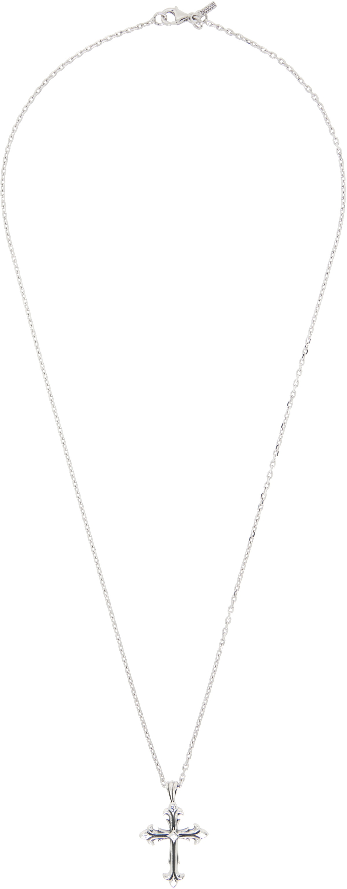 Emanuele Bicocchi Silver Arabesque Pin Necklace Emanuele Bicocchi