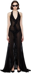 MISBHV Black Ruffled Maxi Dress