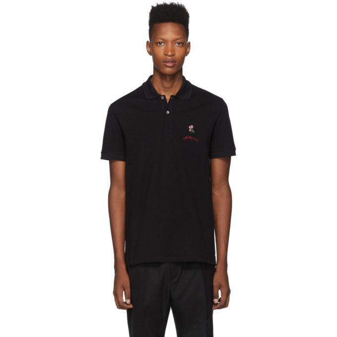 Photo: Alexander McQueen Black Embroidered Polo