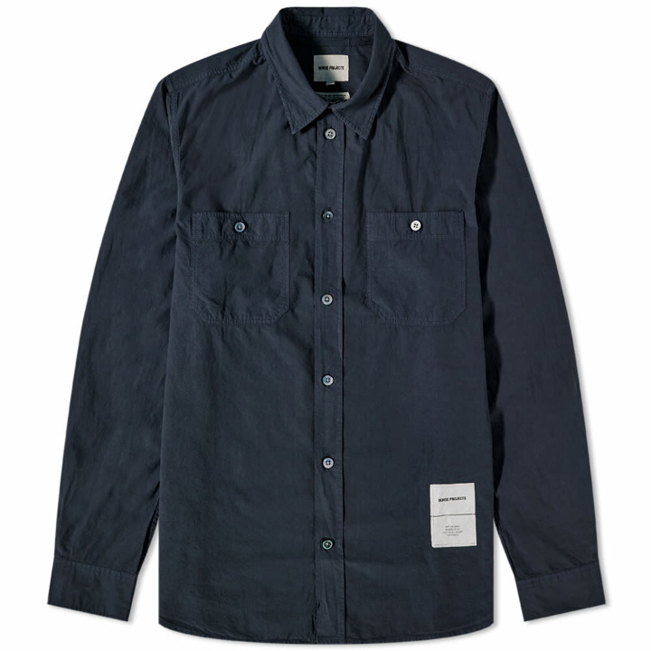 Photo: Norse Projects Men's Silas Tab Series Shirt in Dark Navy
