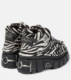 Vetements - x New Rock zebra-print calf-hair platform sneakers