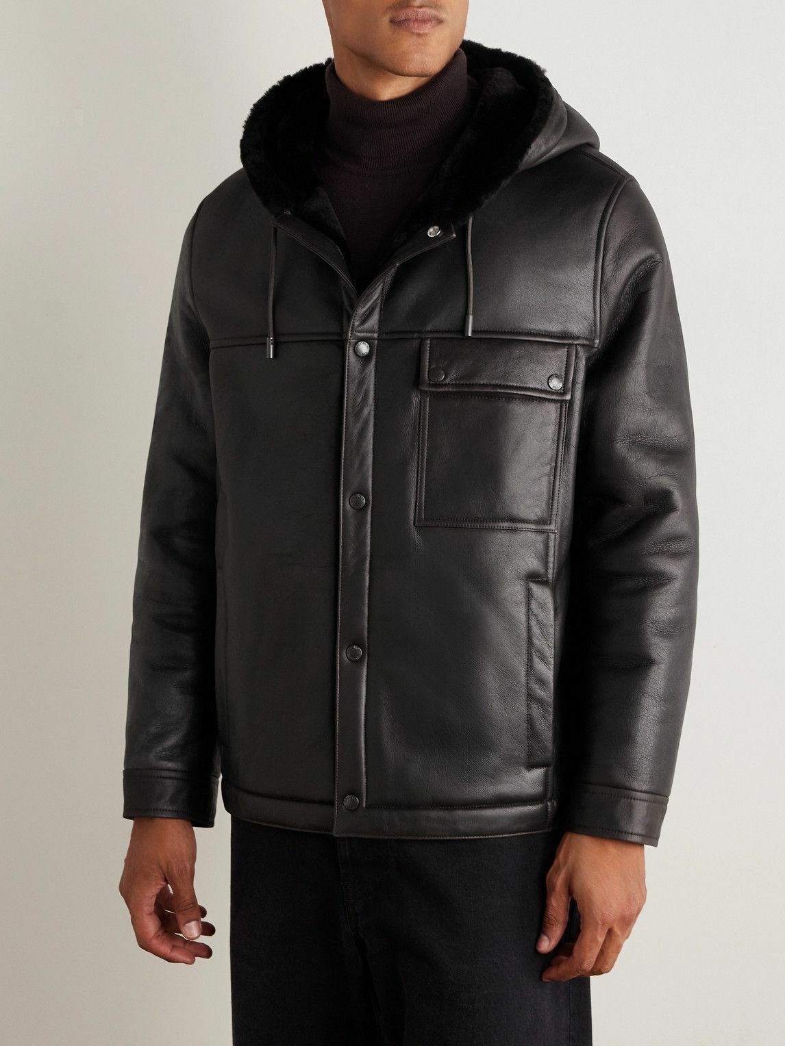 Yves Salomon - Shearling Hooded Jacket - Brown