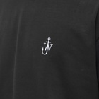 JW Anderson Men's Swirl Logo T-Shirt in Black