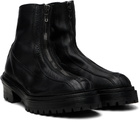 Julius Black Front Zip Boots