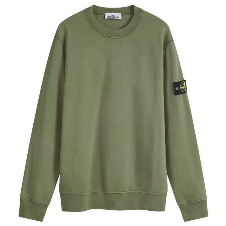 Photo: Stone Island Men's Garment Dyed Crew Sweatshirt in Musk