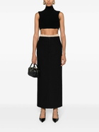 WARDROBE.NYC Black Straight-Cut Cotton Maxi Skirt