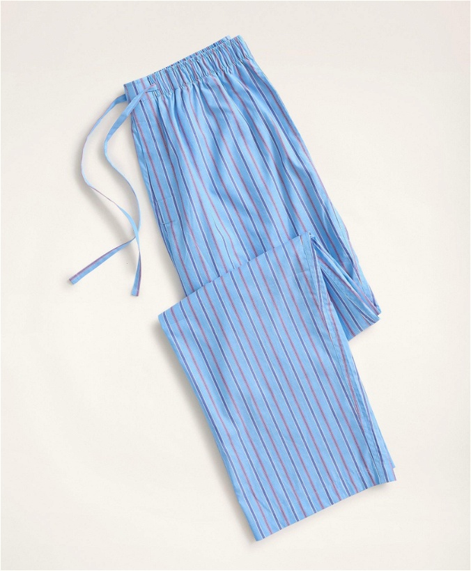 Photo: Brooks Brothers Men's Framed Stripe Lounge Pants | Light Blue