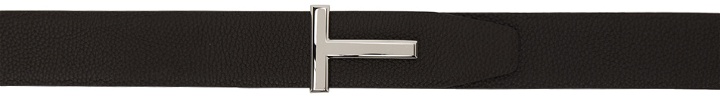Photo: TOM FORD Brown & Black T Icon Reversible Belt