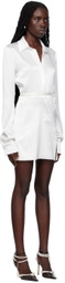 MACH & MACH White Karma Flower Minidress