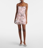 Là Fuori Embellished floral minidress