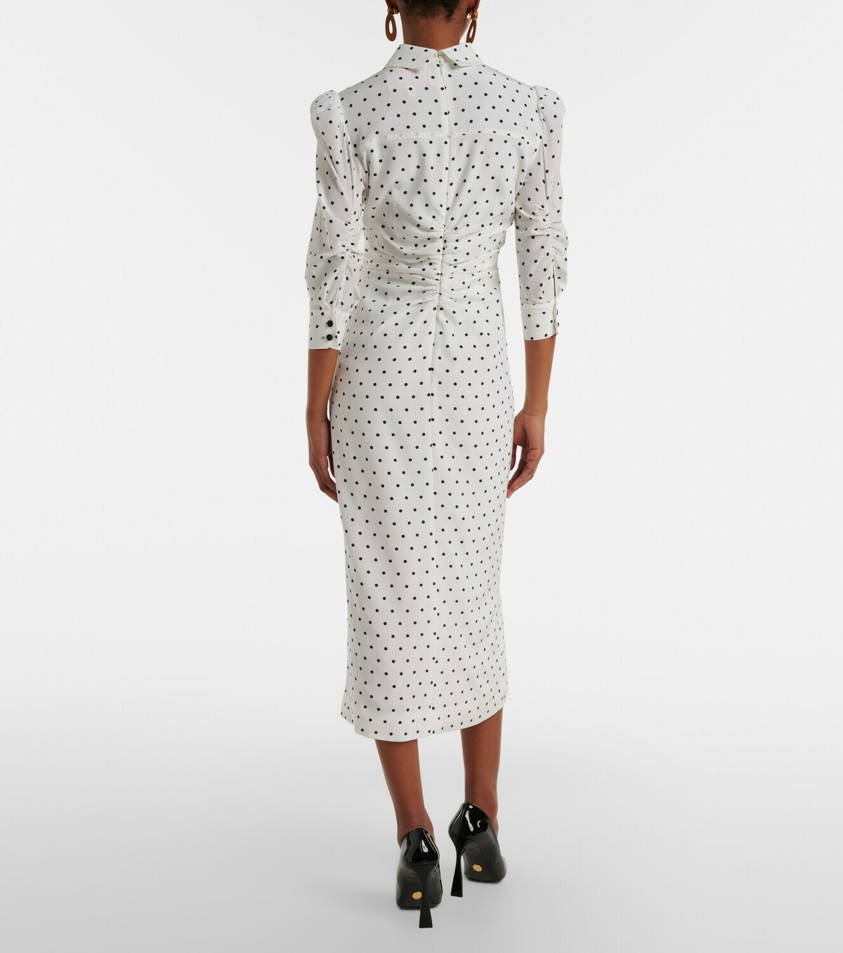 Carolina Herrera Polka-dot silk crêpe de chine shirt dress