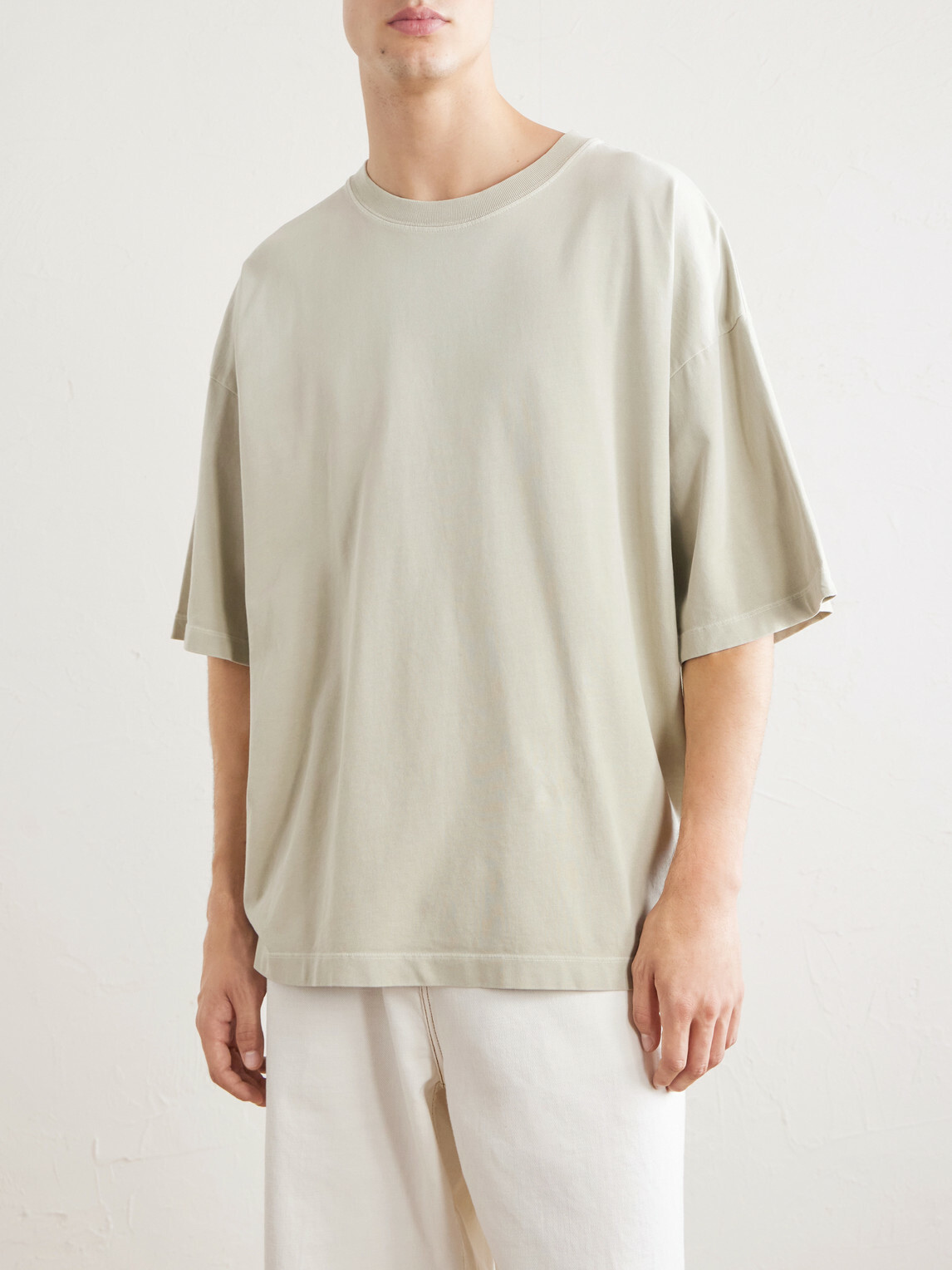 AGOLDE - Portman Oversized Cotton-Jersey T-Shirt - Neutrals