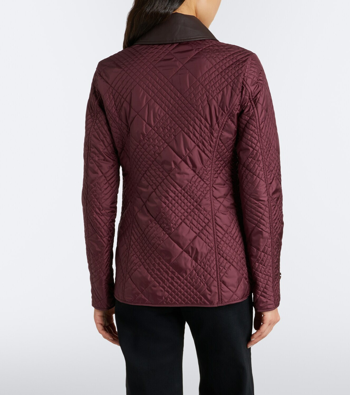 Burberry Fernleigh leather-trimmed quilted jacket