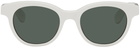 Alexander McQueen Off-White Angled Pantos Sunglasses