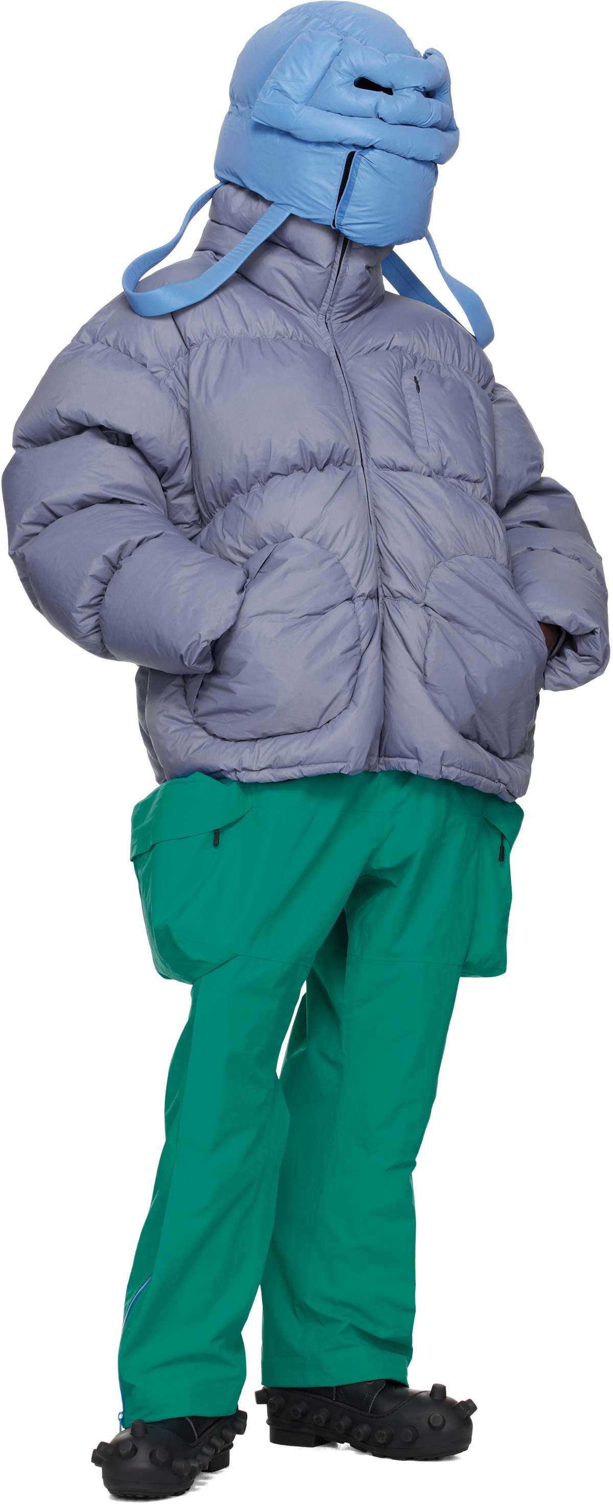 Dingyun Zhang Navy Quilted Volume Down Jacket Dingyun Zhang