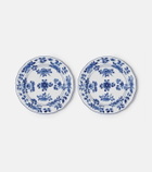 Cabana Gloria set of 2 porcelain dinner plates
