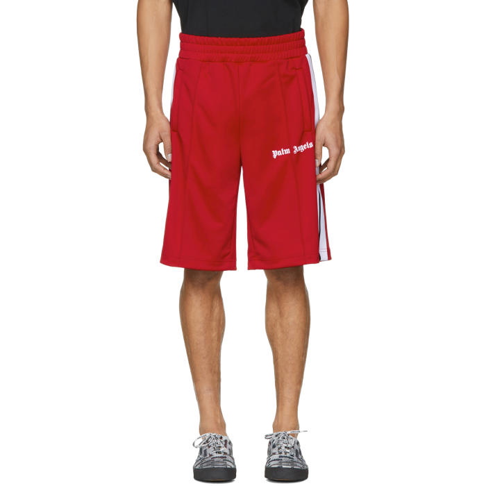 Photo: Palm Angels Red and White Track Shorts