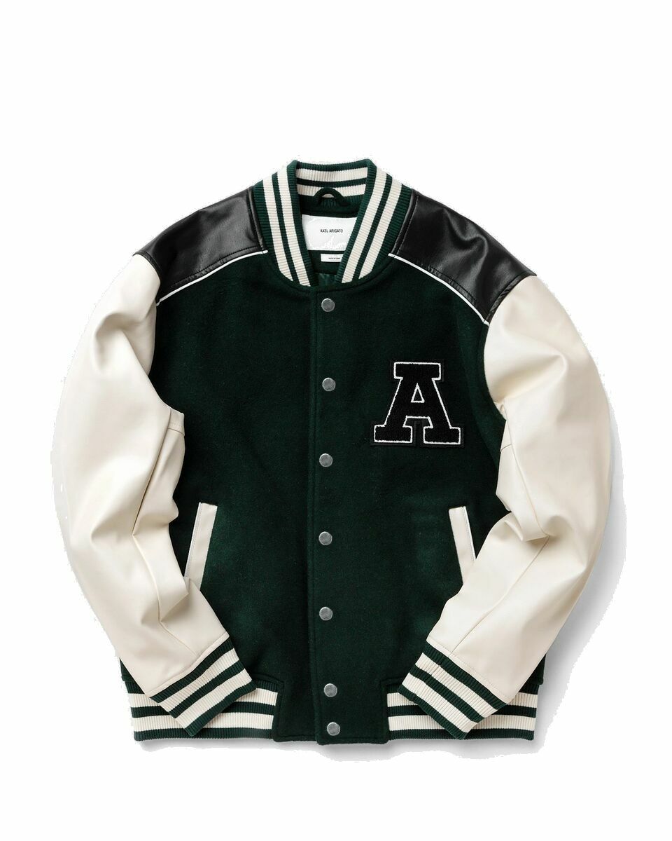 Photo: Axel Arigato Ivy Varsity Jacket Green|White - Mens - College Jackets