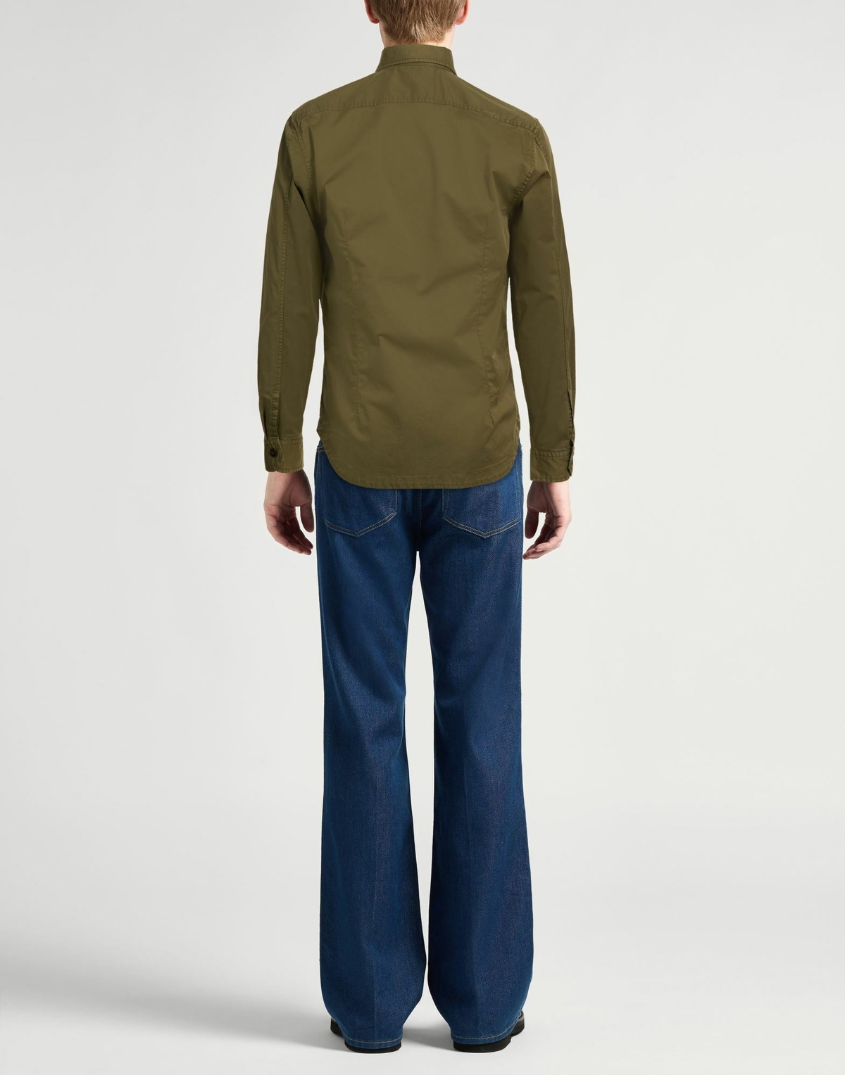 Boglioli Mens Shirt Military in Green