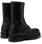 Balenciaga - Cap-Toe Leather Boots - Black