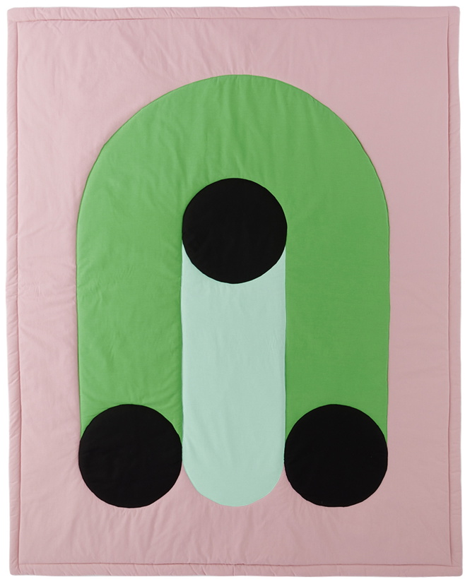 Photo: Claire Duport Pink & Green Large Tube I Throw Blanket