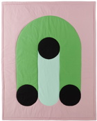 Claire Duport Pink & Green Large Tube I Throw Blanket
