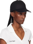 Courrèges Black Signature 'AC' Cotton Cap