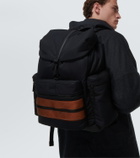 Zegna Leather-trimmed backpack