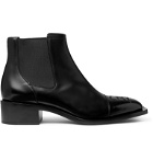 Fendi - Logo-Embroidered Leather Chelsea Boots - Black