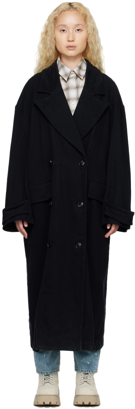 AMIRI Black Double-Breasted Coat Amiri