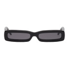 George Keburia Black Long Rectangular Sunglasses