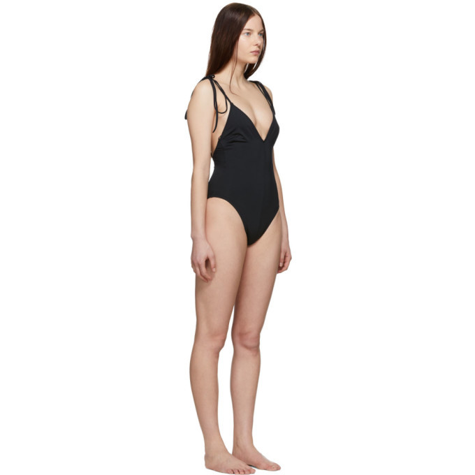 Proenza Schouler Black V Neck One Piece Swimsuit Proenza Schouler