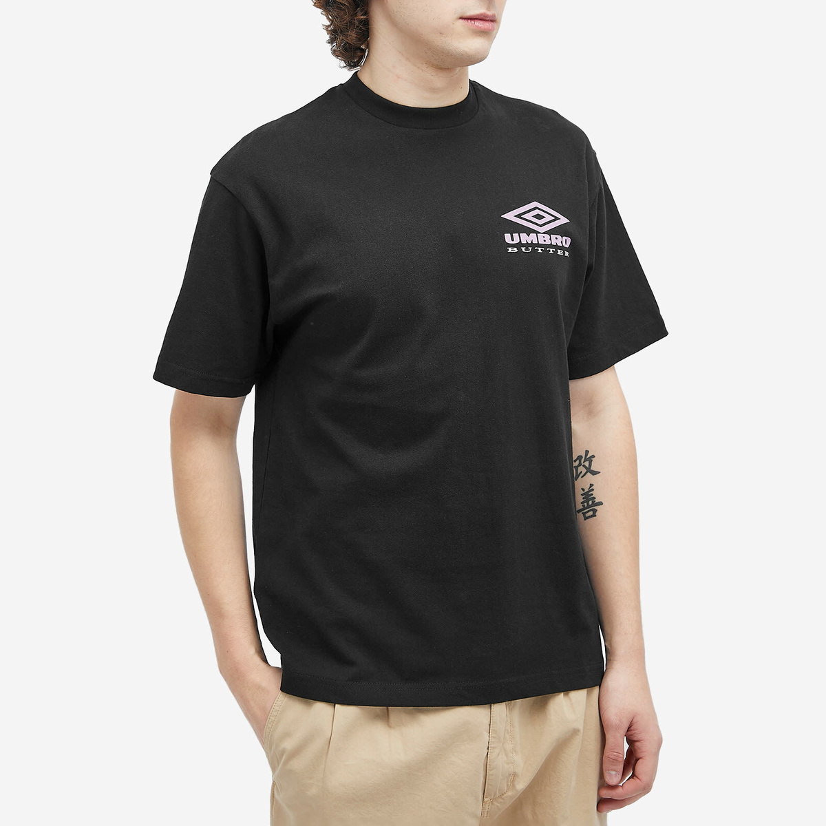 Butter Goods Men's x Umbro Lines T-Shirt in Black Butter Goods
