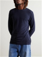 NN07 - Clive Waffle-Knit Cotton and Modal-Blend T-Shirt - Blue
