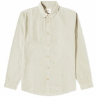 Folk Men's Babycord Shirt in Olive