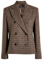 Weekend Max Mara Tempera Houndstooth Wool-blend Blazer Grey