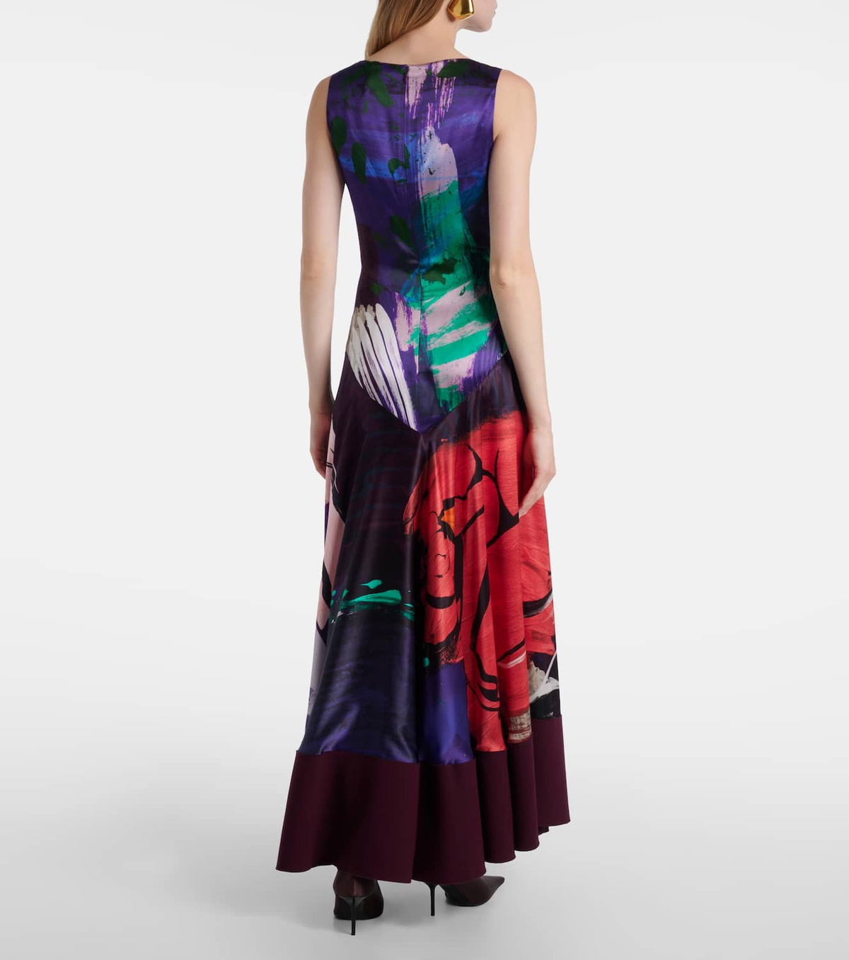 Roksanda Munir printed silk satin gown