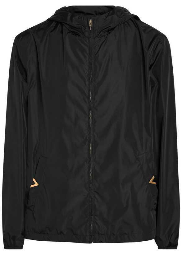 Photo: Valentino Garavani Hooded Shell Jacket Black