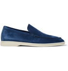 Loro Piana - Summer Walk Suede Loafers - Blue