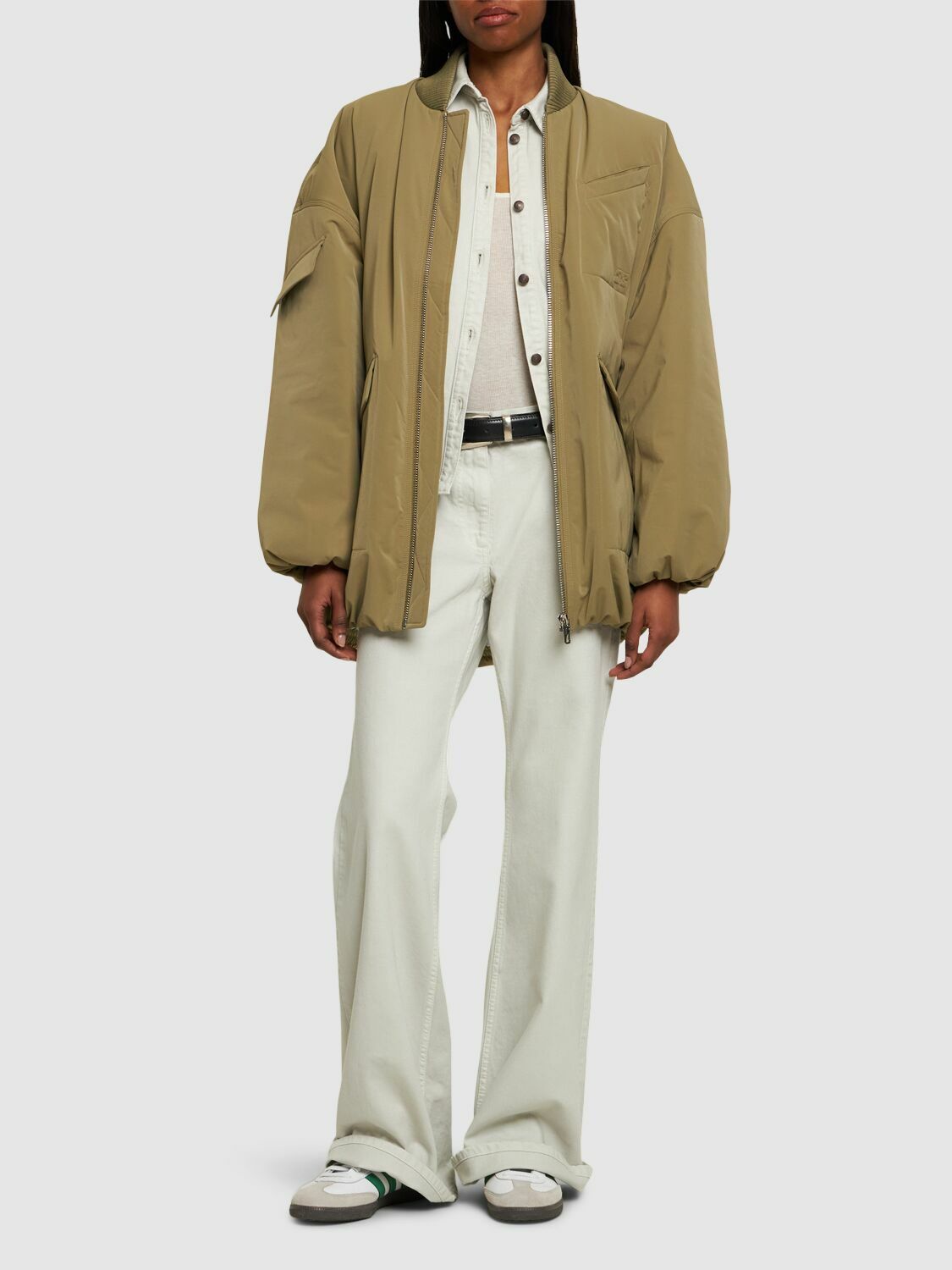 Ganni Bicolor Polyamide Bomber