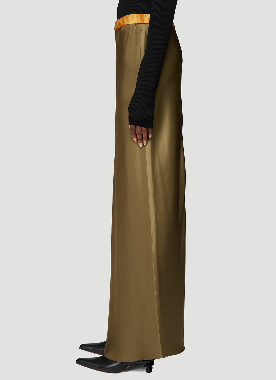 Helmut Lang Satin Slip Skirt