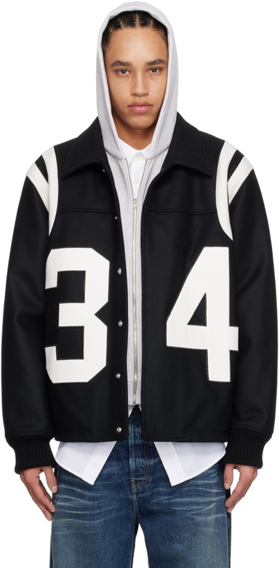 Photo: AMBUSH Black & White Varsity Bomber Jacket