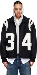 AMBUSH Black & White Varsity Bomber Jacket