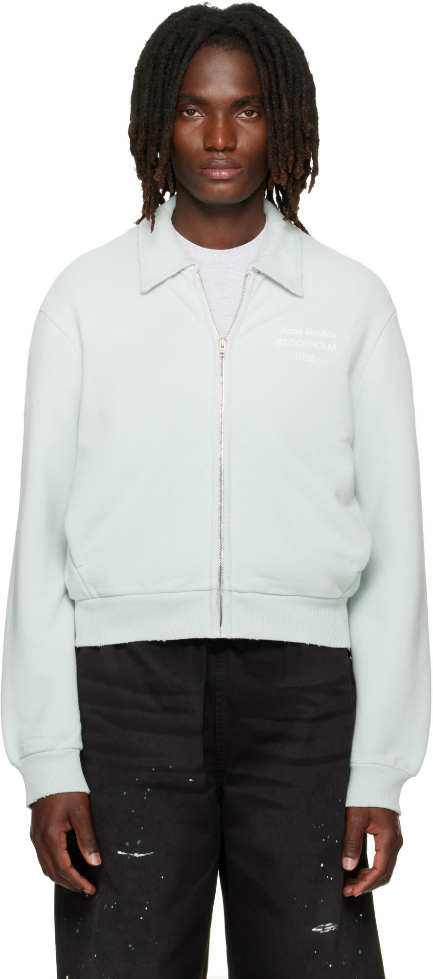 Acne Studios Green Zip Sweatshirt
