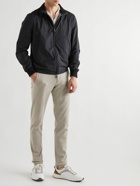 Canali - Tapered Brushed Stretch-Cotton Twill Trousers - Neutrals