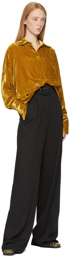 Sportmax Black Wool Aggetto Wide Leg Belted Trousers