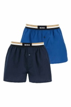 BOSS boxer shorts cotton set 2 pieces light blue and dark blue comfortable fit Blue