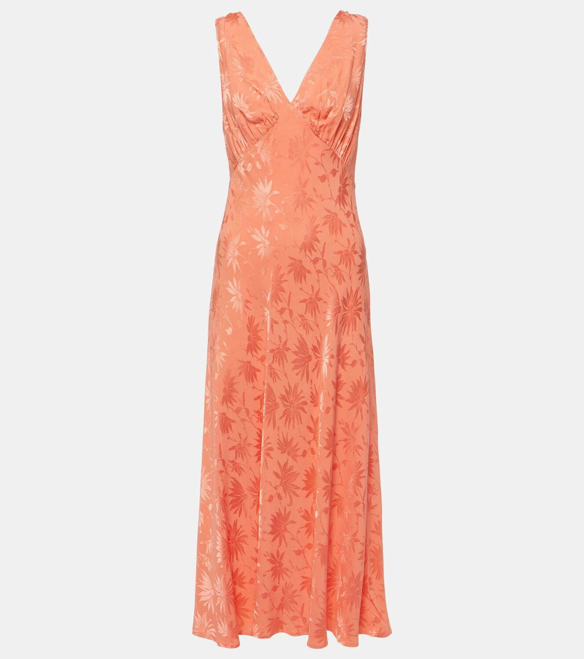 RIXO リキソー ブランド ワンピース Sandrine floral 1084116 Sandrine Midi Dress in Leaf Heart Pink