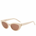 Saint Laurent Sunglasses Women's Saint Laurent SL 676 Sunglasses in Beige/Brown 